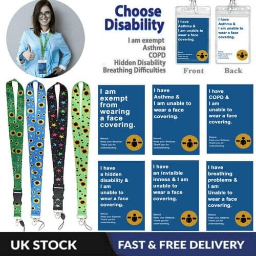 Employee Work Certificate Staff Name ID Card Badge Holder Case with Lanyard