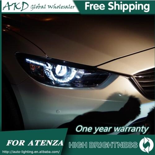 Headlights For Car Mazda 6 Atenza 2013-2017 DRL Daytime Running Lights Head Lamp LED Bi Xenon Bulb Fog Lights Car Accessories