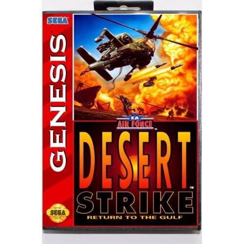 Desert Strike Game Cartridge 16 bit MD Game Card With Retail Box For Sega Mega Drive For Genesis