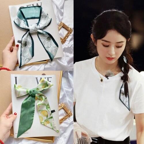 Hot Fashion Floral Silk Scarf Women Long foulard neck scarves Shawl Bandanas Female Hijab Bag Scarfs Female Bandana Shawl 2021