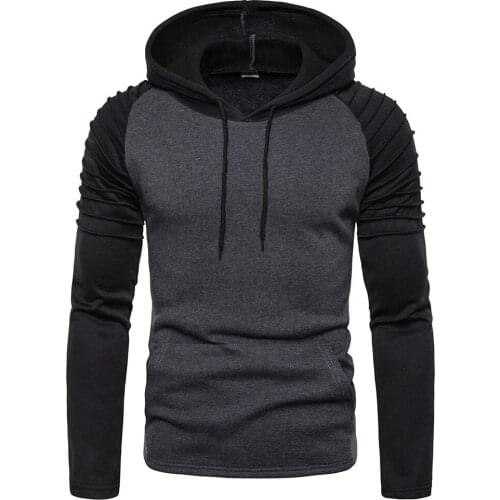 2021 Long Sleeve Solid Color Hooded Men Tracksuit Pullovers Clothes Hoodies Men Sportswear Streetwear