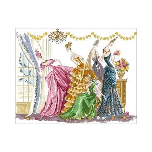 30-prom (14CT) Counted Cross Stitch 11CT 14CT 18CT DIY Cross Stitch Kits Embroidery Needlework Sets