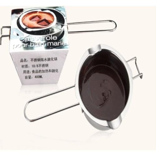 Popular Kitchen Stainless Steel Chocolate Melting Pot Double Boiler Milk Bowl Butter Candy Warmer Pastry Baking Tools
