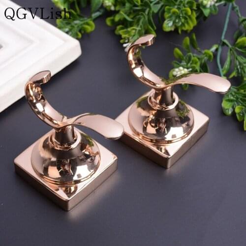 QGVLish 2Pcs Curtain Hooks Coat Hat Tassel Tower Hanger Brush Holder Curtain Accessories Drapery Wall Hook Tie Back Holdback