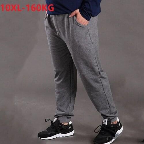 Plus size 7XL 8XL 9XL 10XL big size pants autumn winter Men sweatpants sports pants loose elasticity stretch pants 70 150KG 74