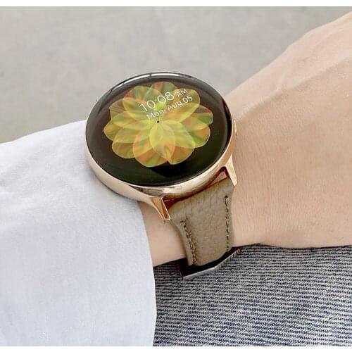 Real Leather Watchband For Samsung Galaxy Active 2 Watch3 Gear S3 Watch Band Replacement Bracelet For Huawei Watch 3 GT2 Strap