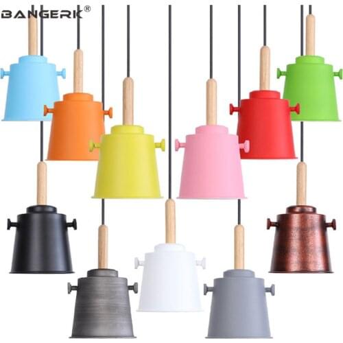Nordic Design Art LED Pendant Light Modern Loft Lamp Home Decor Dinning Room Bar Hanging Lighting Indoor Iron Wood Fixtures