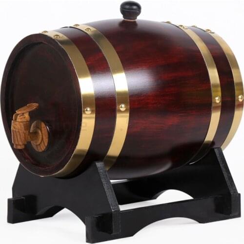 1.5L Vintage Oak Wood Wine Barrel Keg Bucket Home Brew Brewing Accessories Wine Whiskey Making Parts Tools High Quality