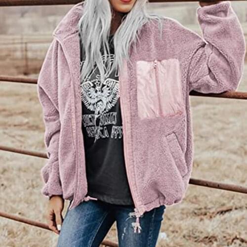 2021 Women Hooded Sweatshirt Jackets Winter Warm Wool Pockets Choootton Coat Outwear Comfy Simple Temperament Coat Free Shipping