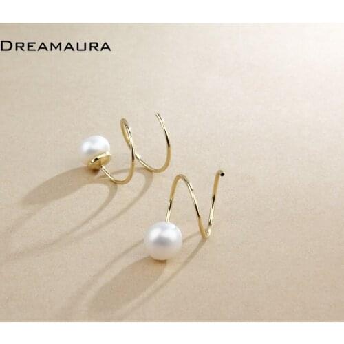 2021 New Style Hot Selling Fresh Water Pearl Earrings With Brass Wire And Screw Back For Women Party Jewelry