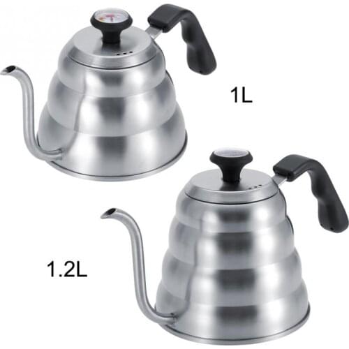 New 1.2L Stainless Steel Teapot Gooseneck Pour Coffee Drip Kettle Tea Filter Pot Indoor Coffee Pot new Drip Kettle Tea Set