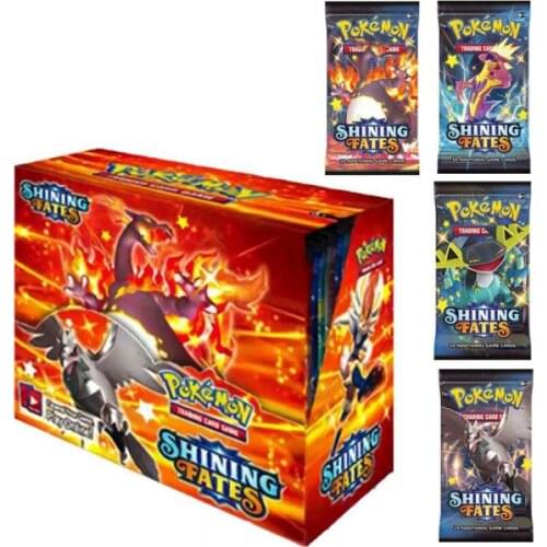 2021 NEW 324pcs/Box Pokemon Cards English Pokemon TCG: Shining Fates Booster Box Trading Card Game Collection Toys