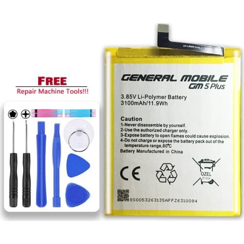 3100mAh Battery for General Mobile GM 5 GM5 Plus 5Plus Batteries