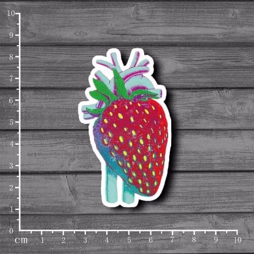 Strawberry Heart Scrapbooking Stationery Sticker Decor For Ablum Diary Scrapbookin Laptop Notebook School Supplies[Single]