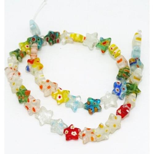 DIY Jewelry Making Bracelets Necklace millefiori glass star beads