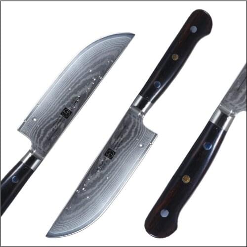 FANGZUO 5 Inch Utility Knife 67 Layers Japanese Damascus Stainless Steel VG-10 Cooking Tools Chef Kitchen Knife Cutter Knives