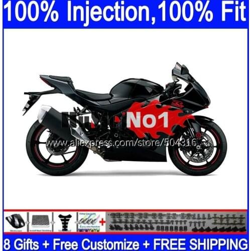 Injection OEM For SUZUKI GSXR1000 L7 L8 GSXR 1000 glossy black 2017 2018 2019 116MC.19 GSXR-1000 K17 GSX-R1000 17 18 19 Fairing