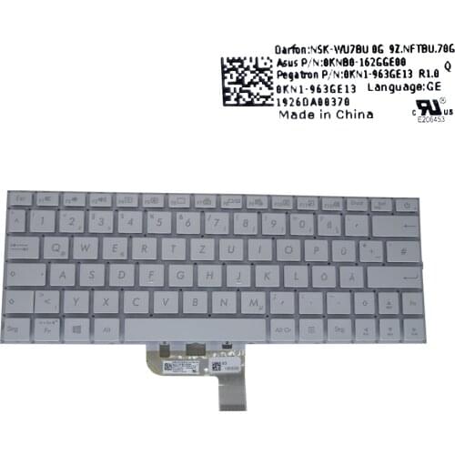 CS GR backlight keyboard for ASUS ZenBook Edition 30 UX334 FLC UX334FL laptop keyboards Czech GE German 0KNB0 162GGE00 162GCS00