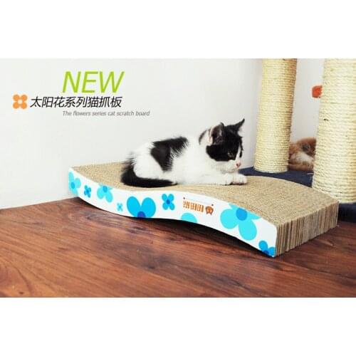 Flower prints Imperial kitten Small Purrfect Stretch Recycled Paper Cat Scratching Board sofa 3colours