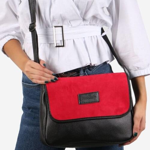 Red Suede Cap Sports Messenger Bag