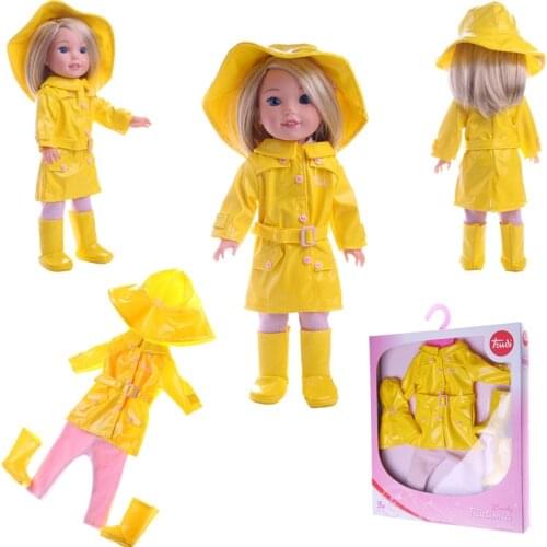 Doll Leather Four-Piece Suit With Window Box For 14.5 Inch American Wellies Wisherses Ice Cream Cart Our Generations Girl`s Toy