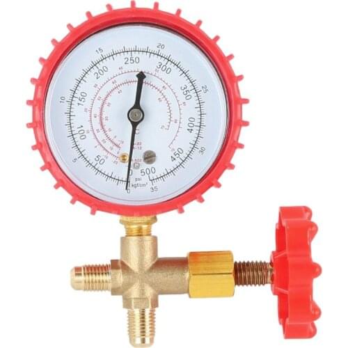 Refrigerant Low Pressure Gauge For R410A / R22 / R134A / R404A Fluoride Oil Meter Valve Fluid Refrigerant Pressure Gauge Tool