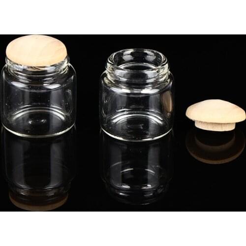 1:12 Scale 4Pcs Miniature Glass Bottle Candy Dessert Food Jar For Dollshouse Decor