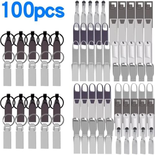 100pcs/lot Metal Mini USB Flash Drive 128GB 64GB 32GB pen drive Cle USB Flash Stick Pen Drive 4gb 8gb 16gb USB Stick custom logo