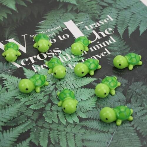 10 Pcs Mini Turtle Miniature Figurines Dollhouse Garden Micro Landscape Decor Fairy Garden Miniatures