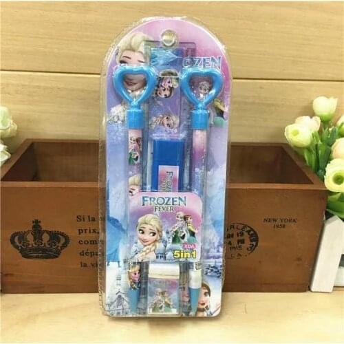 Genuine Disney Mechanical Pencil Ballpoint Pen Creative Love Cartoon Straightedge Learning Writing Supplies Office Sign Pen Gift