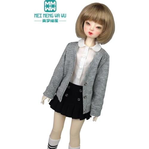 BJD clothes 43--45CM 1/4 MSD BJD doll accessoreis toys Ball Jointed Doll Fashion cardigan, miniskirt, leather shoes