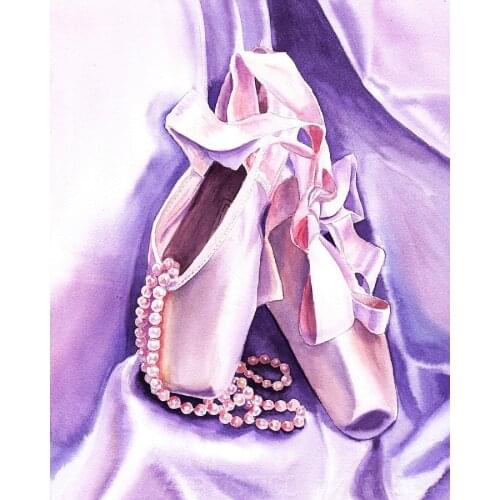 JMINE Div 5D necklace red Ballet Shoes Full Diamond Painting cross stitch kits art High Quality Scenic 3D paint by diamonds