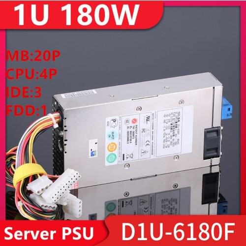 New PSU For Zippy Emacs DC 1U 180W Power Supply D1U-6180F