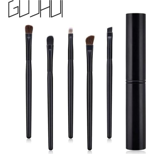 Portable 5 pcs/set Eye Makeup Brush Nylon Fiber Eye Shadow Brush Cosmetics eyeshadow Blush Foundation Cosmetic brush Tool