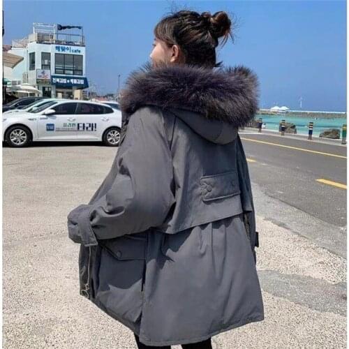 Down Jacket Cotton-Padded Clothes Womens Mid-Length 2020 Winter New Loose Cotton Overcoat Padded Cotton Jacket