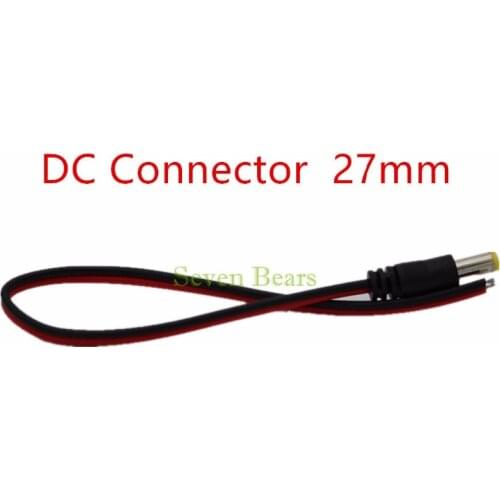 Male DC connector 2.1*5.5mm Power Jack Adapter Plug Cable Connector for 3528/5050/5730 single color led tape