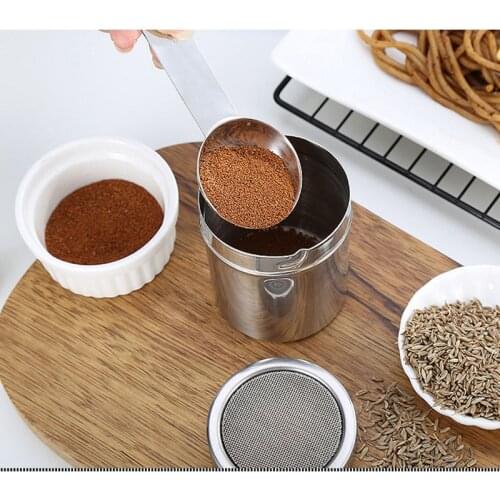 Chocolate Shaker Lid Stainless Steel Icing Sugar Flour Cocoa Powder Coffee Sifter Cooking Tool Hot Coffeeware