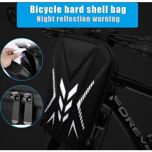 Bike Top Tube Bag Bike Front Frame Bag Water Resistant EVA Hard Shell Pouch Road Mountain Bike Accessories ALS88