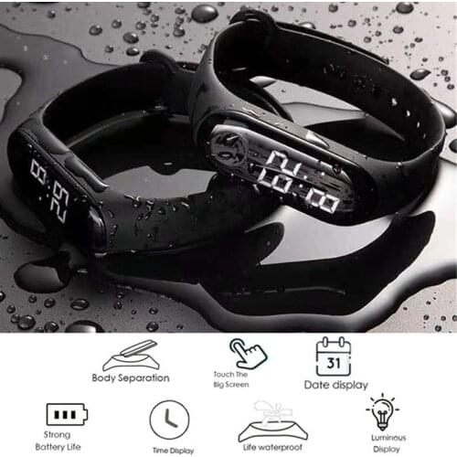NEW M4 Mens Watch Womens Clock Heart Rate Blood Pressure Monitoring Tracker Fitness Wristband Bluetooth Connection Waterproof