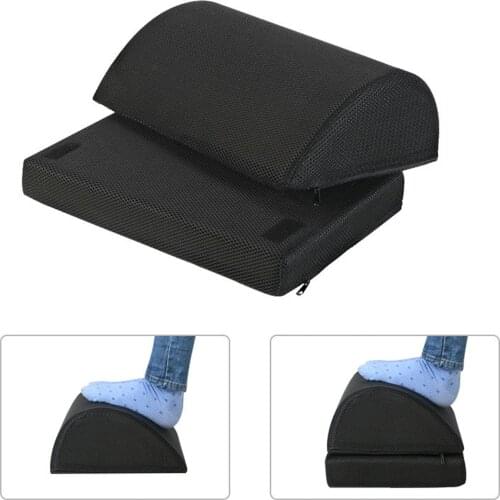 Comfortable Adjustable Footrest Under Desk Pillow Cushion Work Travel Textured Surface Non Slip WashableZipper Cover for Home