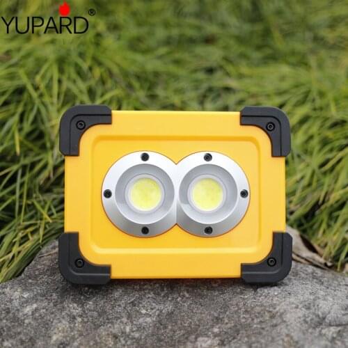 Outdoor Portable magnet emergency light USB Rechargeable COB LED Floodlight Lawn Camping Light Solar Charge Night Market Light