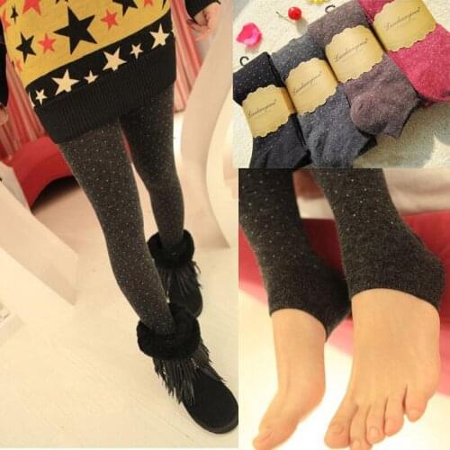2020 Spring And Crystal Snow Heart Jacquard Fawn Cashmere Toe Socks Pantyhose Free Shipping