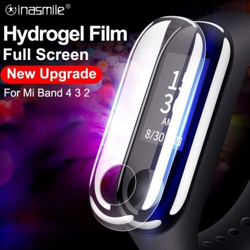 3Pcs Full Screen Protector Film For Xiaomi Mi Band 4 3 2 Smart Wristband Bracelet Soft Hydrogel Film Not Tempered Glass