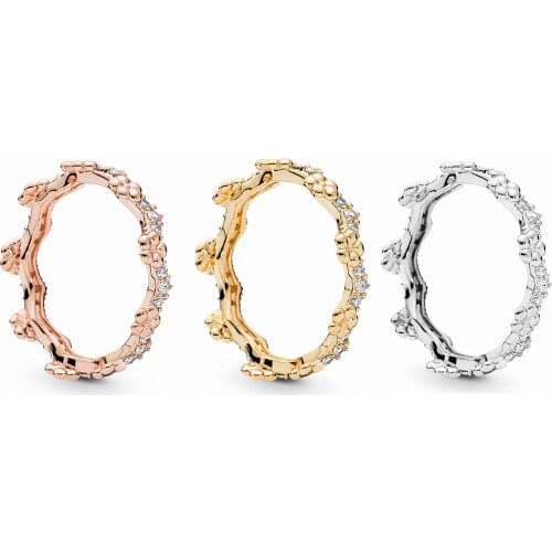 Ajax 925 Sterling Silver Peas Flowers Female Ring Womens Trend Engagement/Party/Anniversary Gift Fashion Fine Jewelry