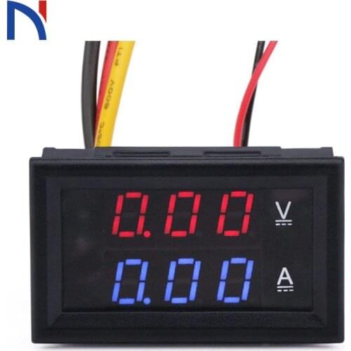 0.28"led Dc0-100v 10a Digital Voltmeter Ammeter 2in1 Multimeter 12v/24v Voltage Amperage Meter Volt Amp Gauge Panel New