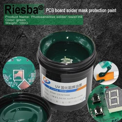 1pcs PCB UV Photosensitive Inks Green PCB UV Curable Solder Resist Ink Solder Mask UV Ink Paste (black red blue white green)