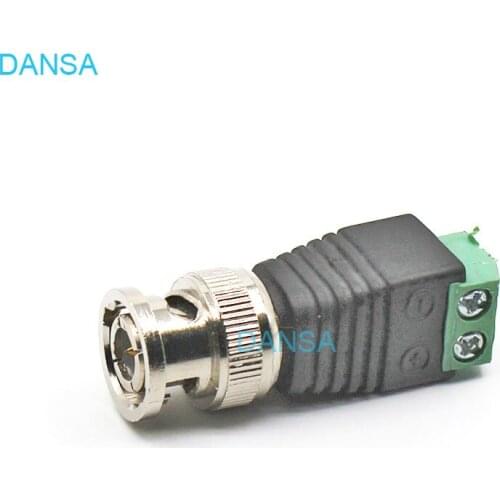 10pcs/lot BNC Male Welding-Free Connector Coaxial Cable BNC Connectors CAT5 For CCTV Camera Home Security System