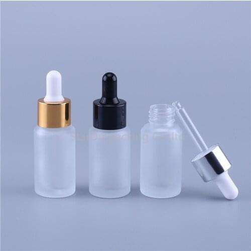 12pcs/lot 20ml Reagent Eye Dropper Drop Frosted Glass Aromatherapy Liquid Pipette Bottle Refillable Bottles