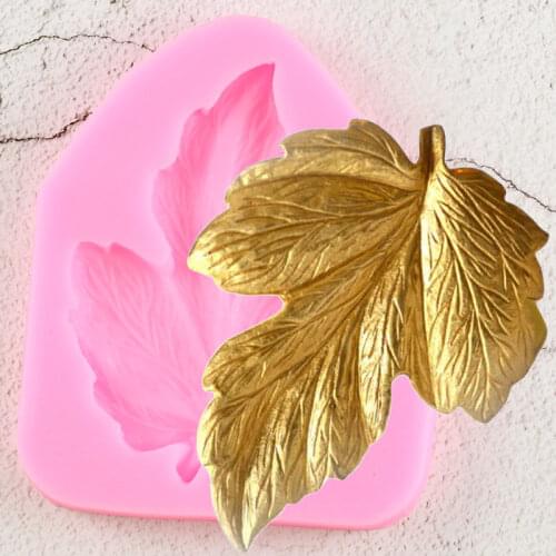 3D Craft Leaves Border Silicone Molds DIY Leaf Cupcake Topper Fondant Cake Decorating Tools Candy Clay Chocolate Gumpaste Moulds