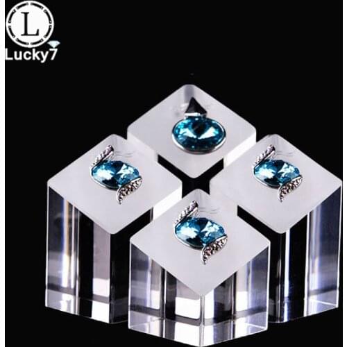 4 pcs/set Acrylic Transparent Earrings Ring Pendant Display Stand Jewelry Storage Display Props Decoration Counter Display Show